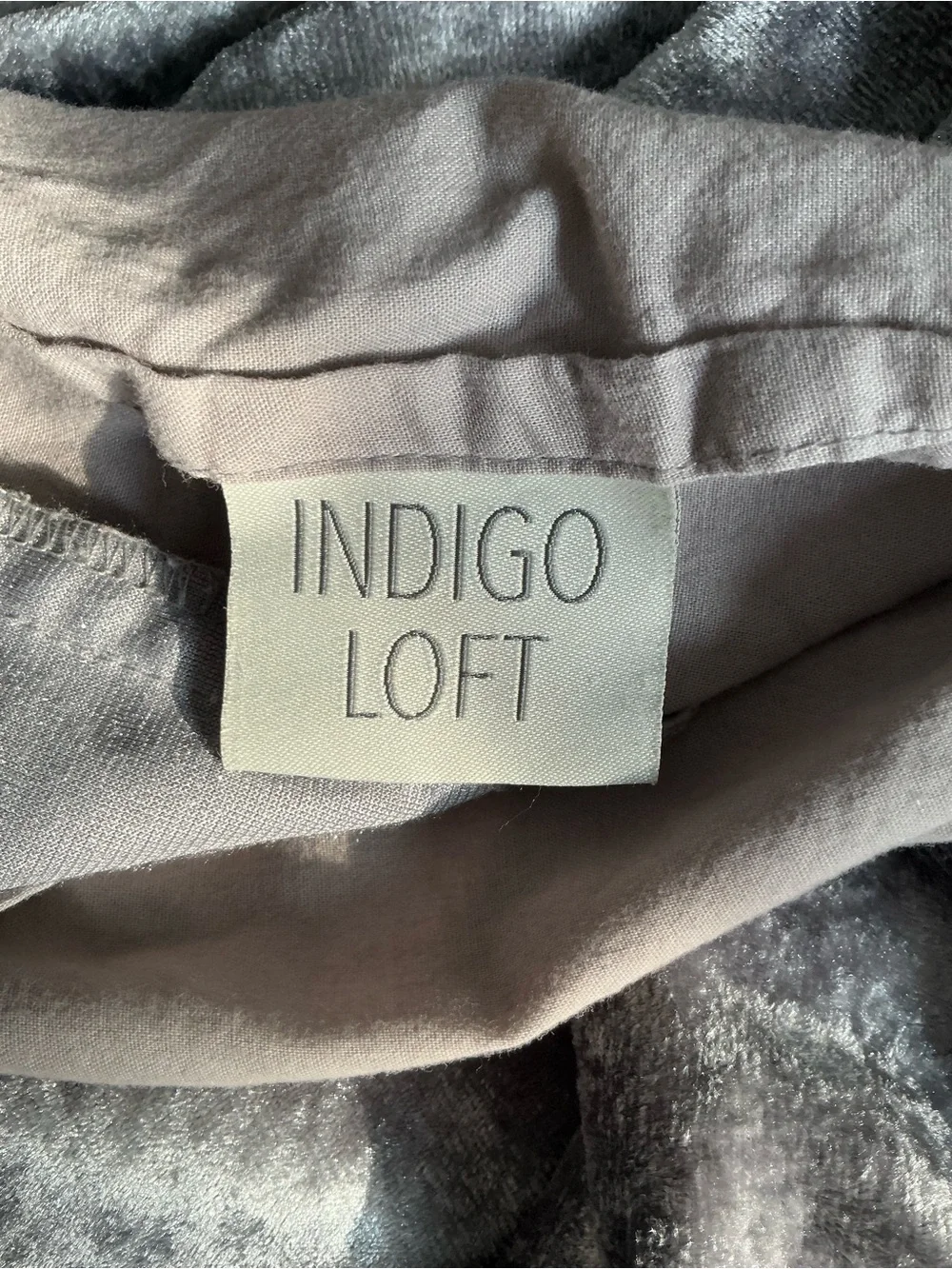 Plush Velvet duvet/ pillow sham Set - Silver Gray